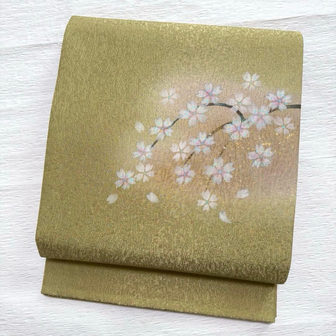 m-43＋　m-32 浅井清仁 桜 手描き 袋帯 正絹 未使用極美品 m-32 浅井清仁 桜 手描き 袋帯 正絹 未使用極美品 - メルカリ
