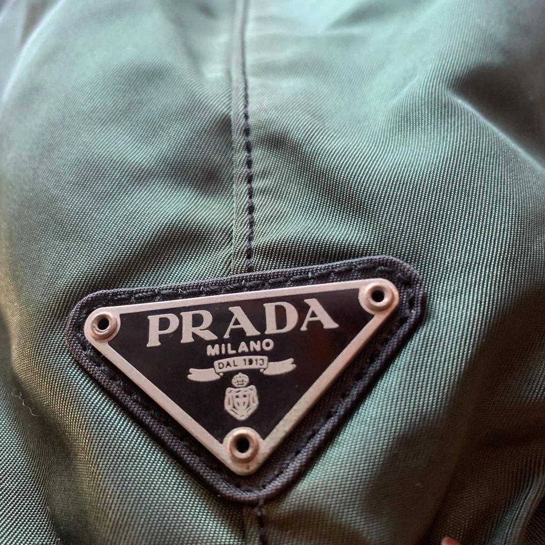 PRADA オリーブグリーン トートバッグ - メルカリ