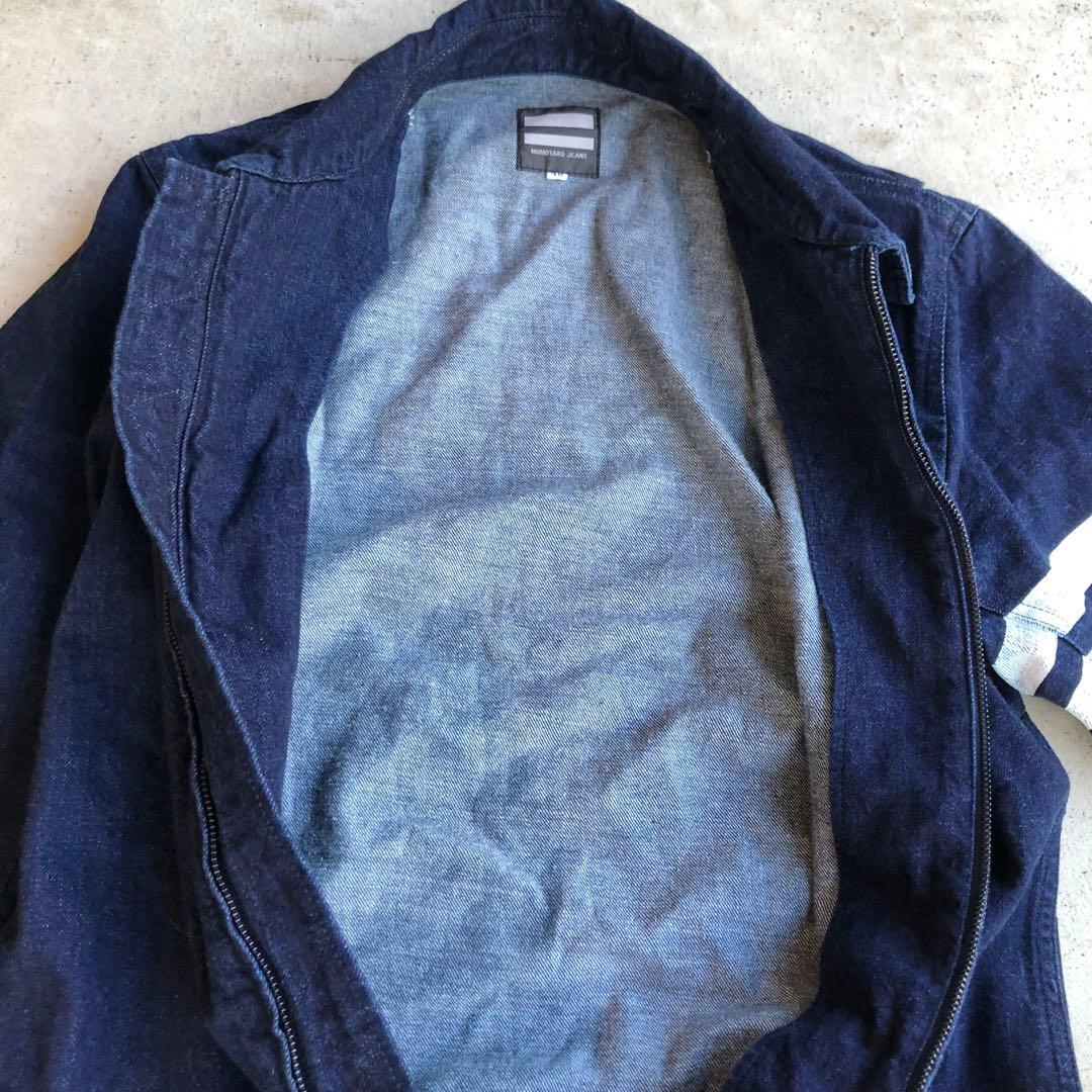 美品 桃太郎ジーンズ デニムオールインワン ツナギ 日本製 月桂樹