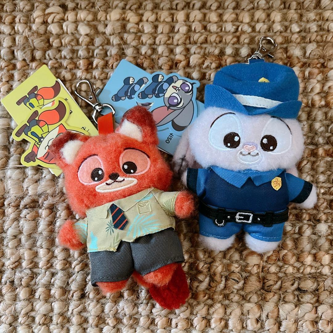 ズートピア ニック ジュディ MINISO ぬいぐるみ キーホルダー ラブブ