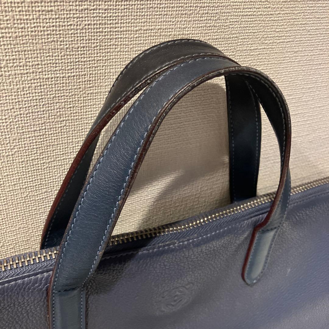 《中古美品》　ロエベ　トレドバッグ　ネイビー