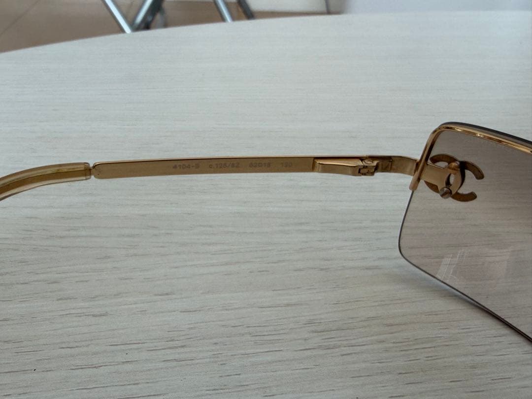 CHANEL 4104B ブラウン リムレスサングラス - メルカリ