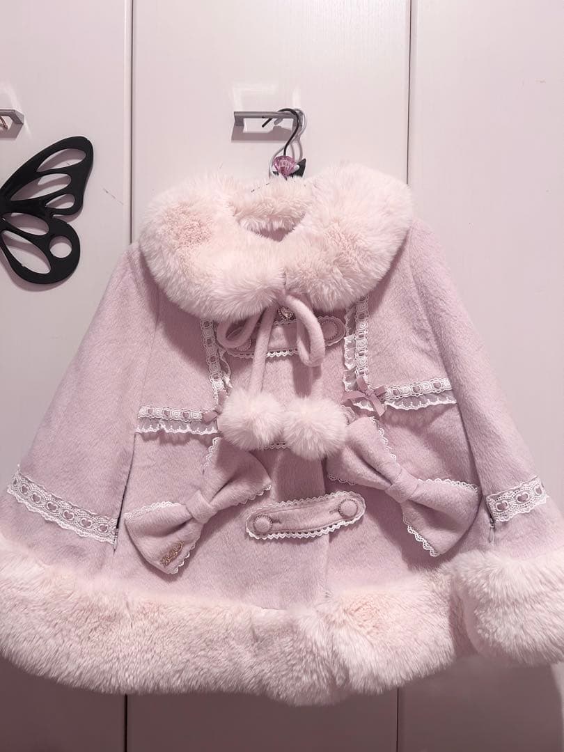 シャギーツインリボンポンチョ リズリサ LIZLISA - メルカリ