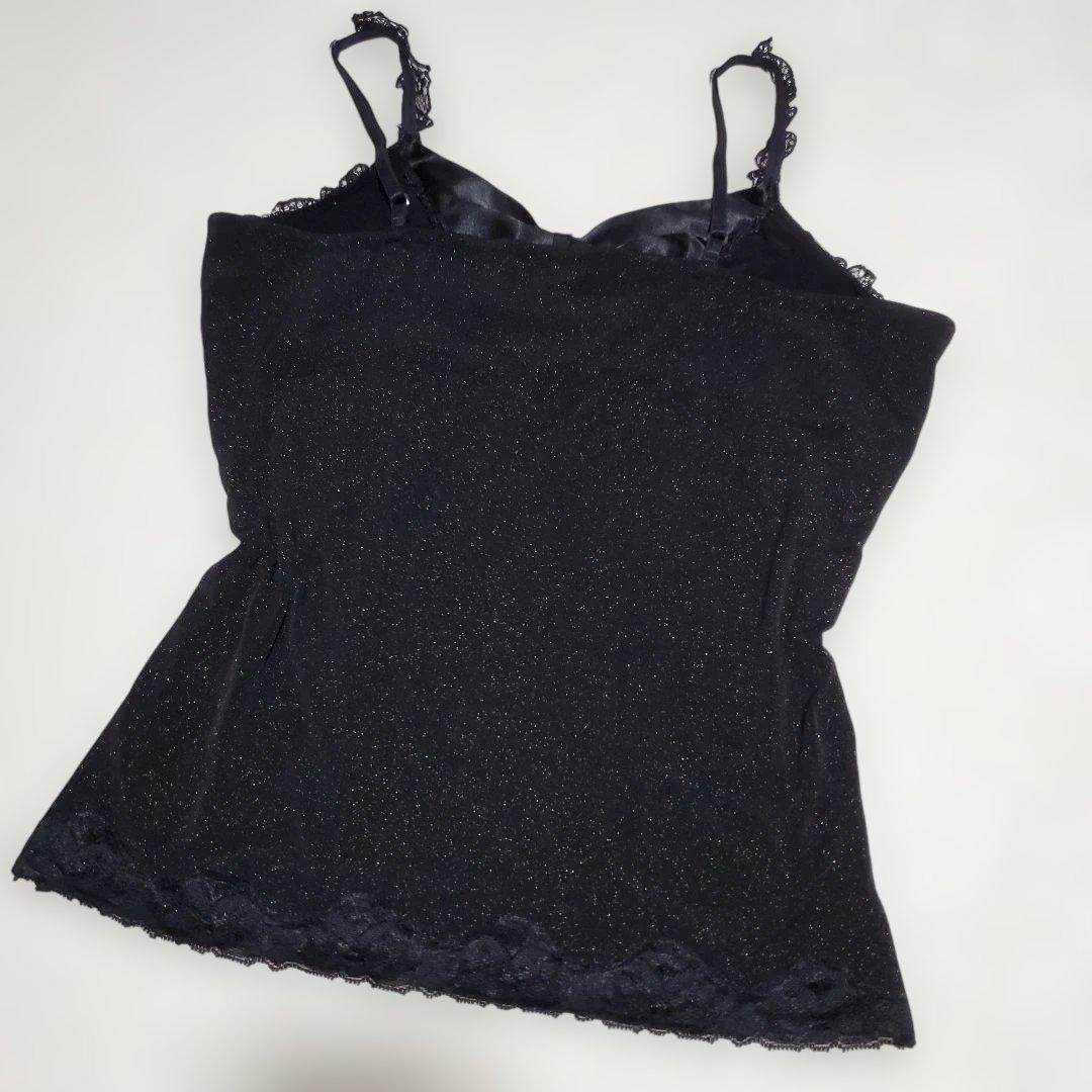 ラメ キャミソール フェアリーグランジ ダークコア y2k 平成ギャル L