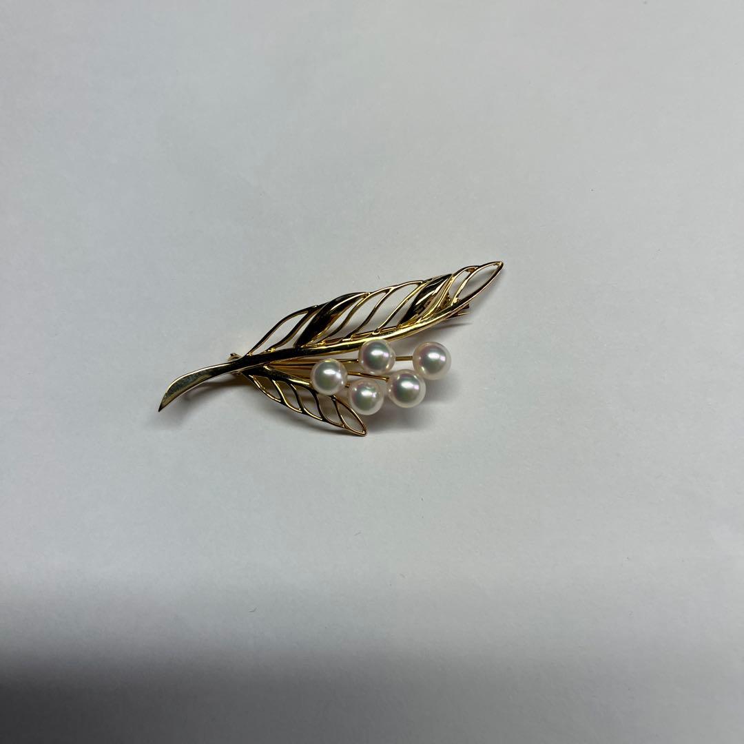 真珠付18Kブローチ 楽天市場】K18 アコヤ本真珠 ブローチ 天然ダイヤモンド付き あこや