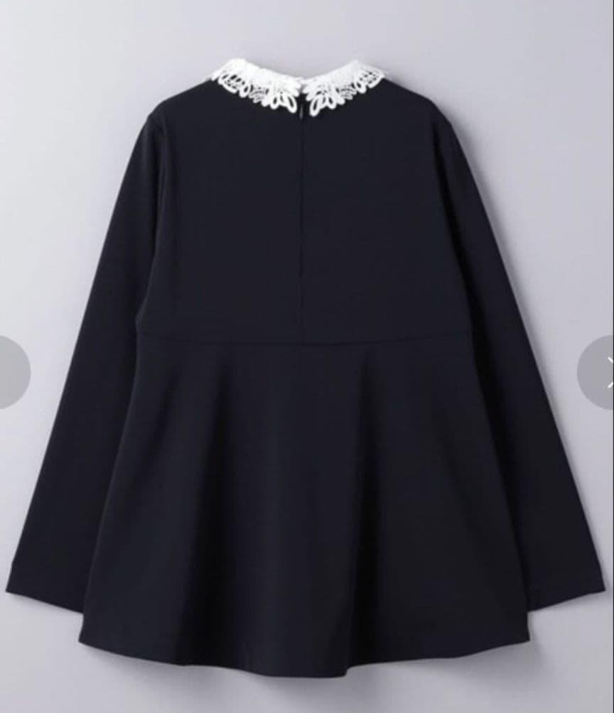 ユナイテッドアローズ FEEL CLEAN 2wayブラウス ペプラム ネイビー