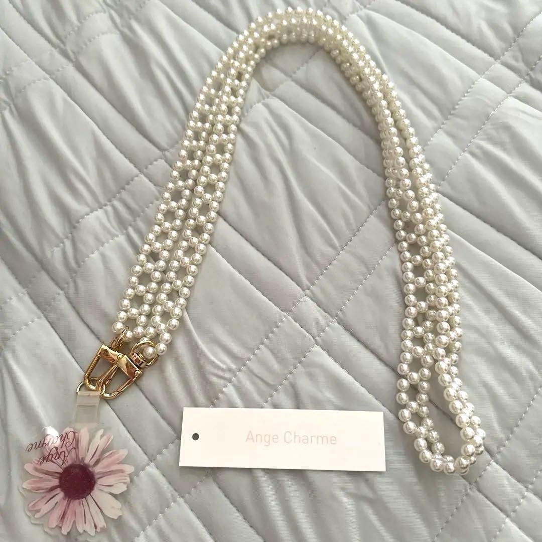 Ange Charme 新作 パールチェーンスマホショルダー 辻希美 - メルカリ
