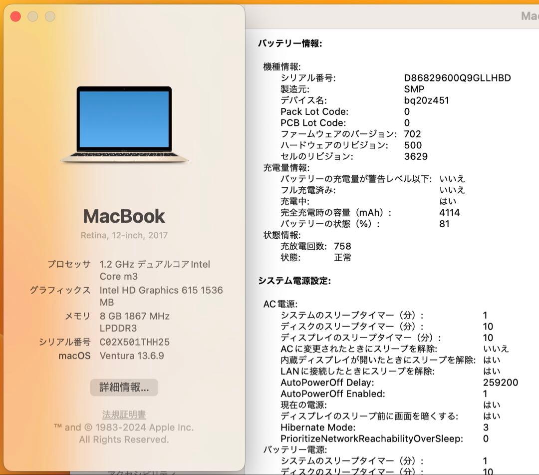 Apple MacBook 2017 本体のみ ジャンク 部品取