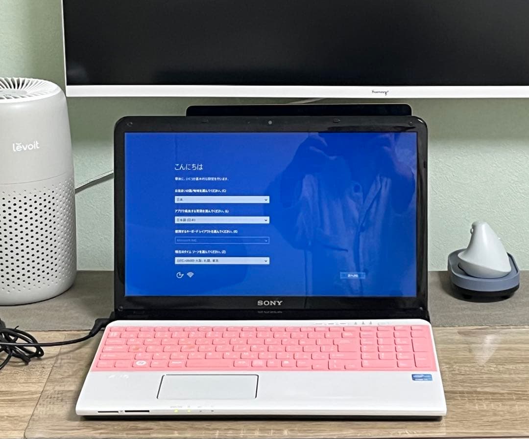 【Win11】i7搭載 vaio 白 ノートパソコン SSD1TB 8GB 第8世代i7 SSD/NEC/オフィス付き白ノートパソコン/DVD/Windows11