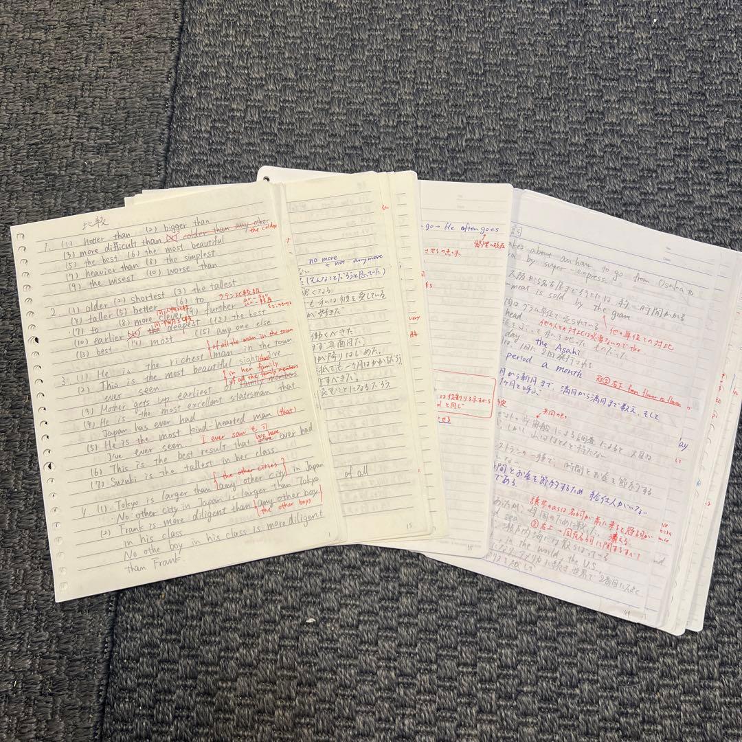 全問解答付き 平岡塾 夏期講習M2英文法 70p超の解答、解説
