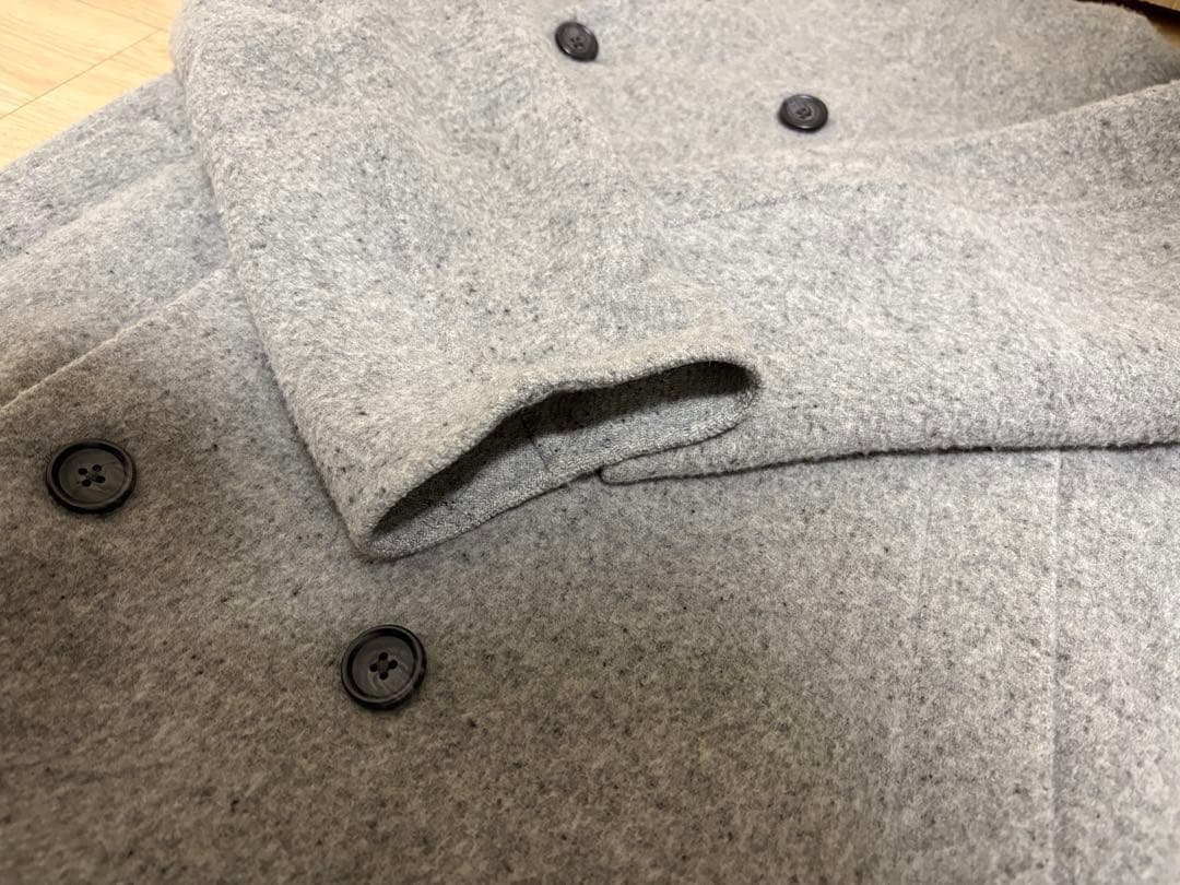 MUJI Labo カシミヤ混ノーカラーコート S グレー - メルカリ