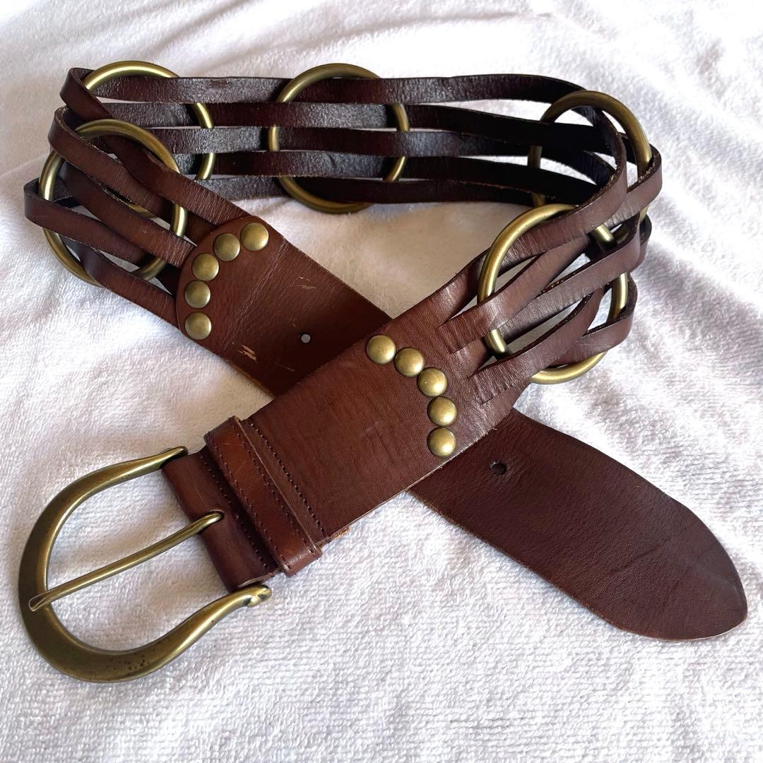 y2k archive スタッズ レザーベルト 00s 平成ギャル ビンテージ - メルカリ