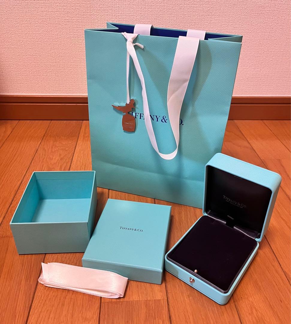 Tiffany ティファニー ネックレスケース＆空箱,りぼん＆チャーム＆紙袋