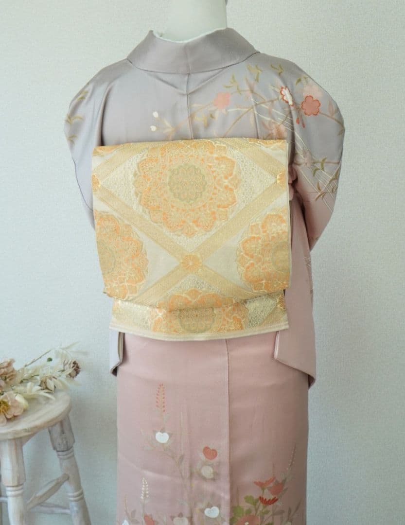 訪問着 4点フルセット a144 正絹 入学式 結婚式 七五三 お宮参り