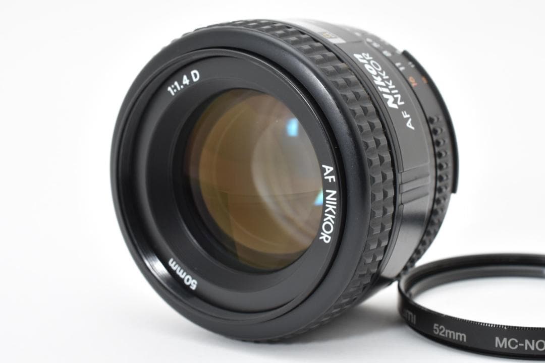 動確済 美品 ニコン AF NIKKOR 50 1.4D + HS-3 #690