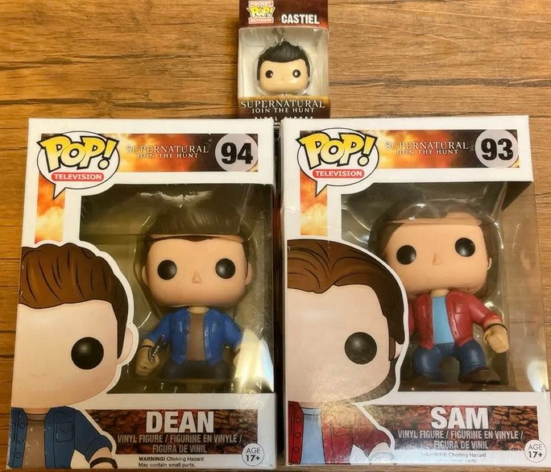 POP!funko SUPERNATURAL フィギュアセット Supernatural Funko 3 Bloody Sam Dean Crowley Convention Exclusive