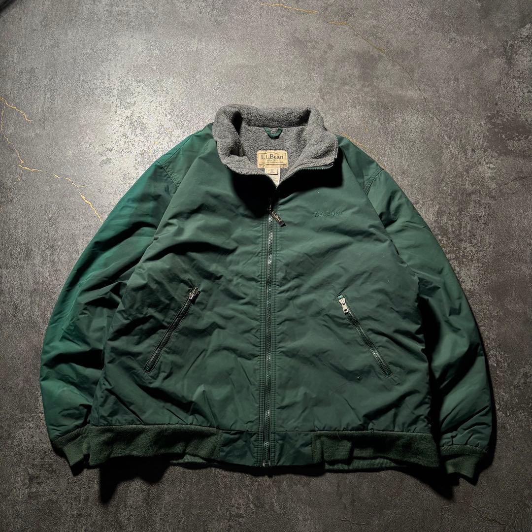 L.L.Bean エルエルビーンウォームアップジャケットグリーンフリース古着M