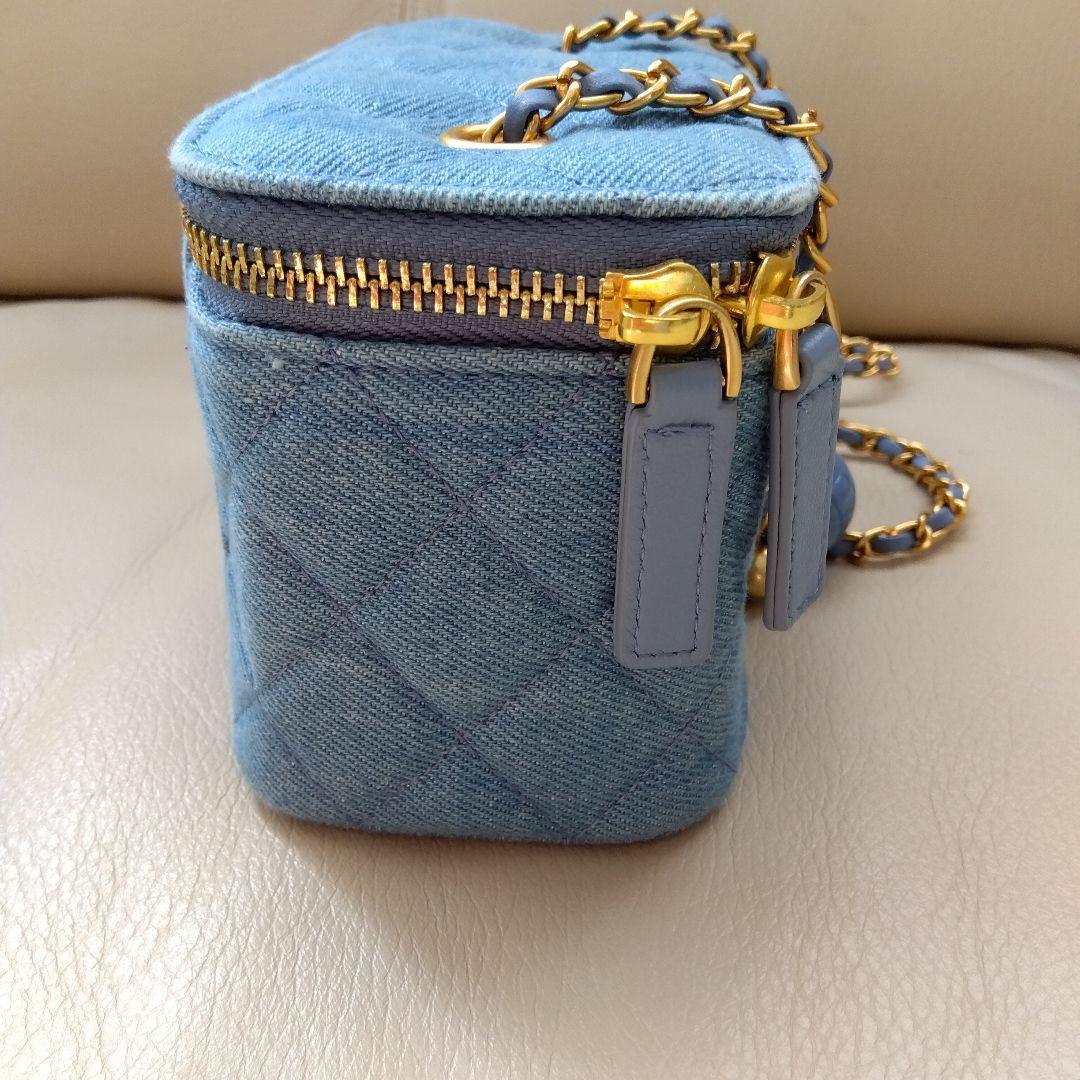 CHANEL シャネル ブルー デニム チェーンバッグ ノベルティ - メルカリ