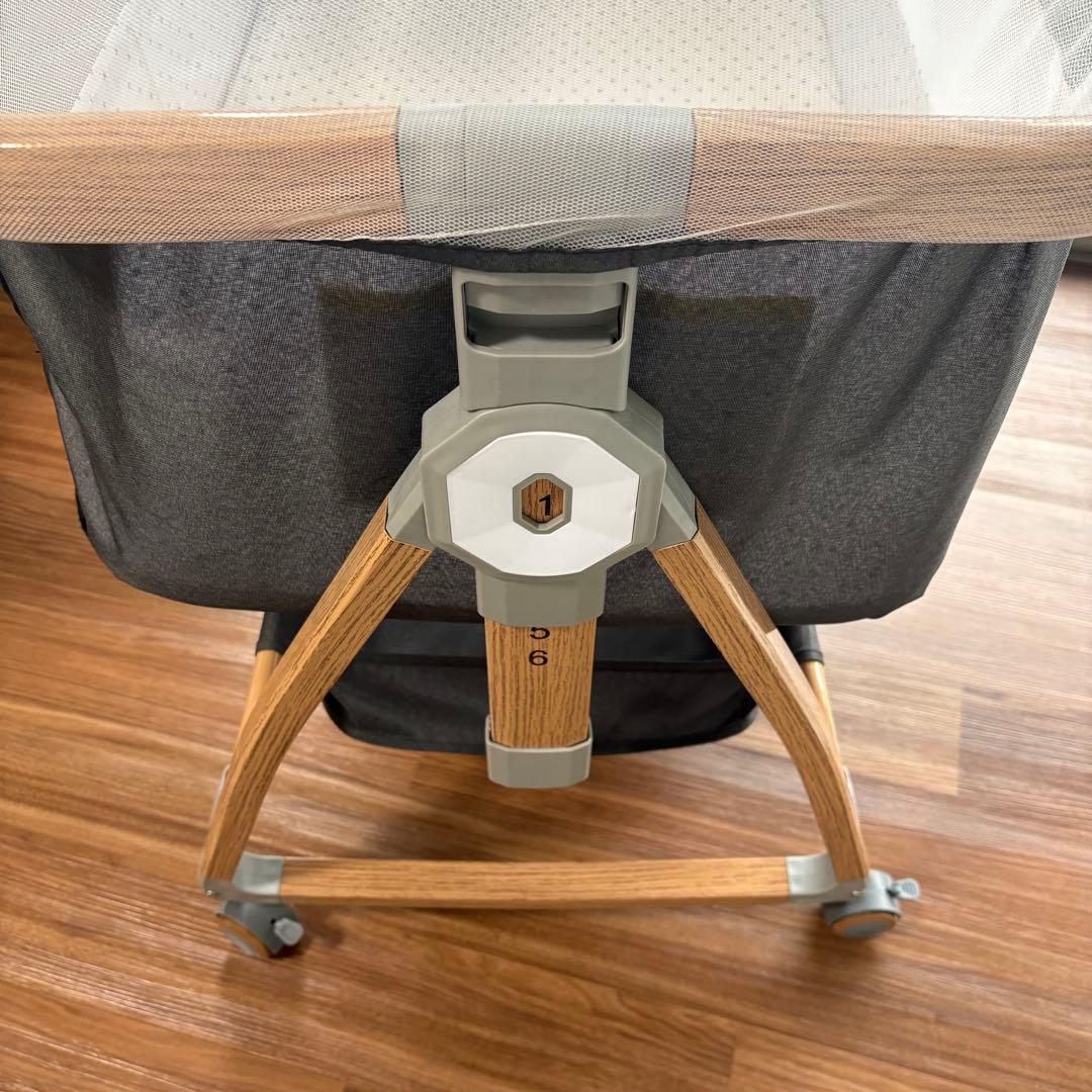 Mozalida折りたたみベビーベッド グレー メッシュカバー付き - メルカリ