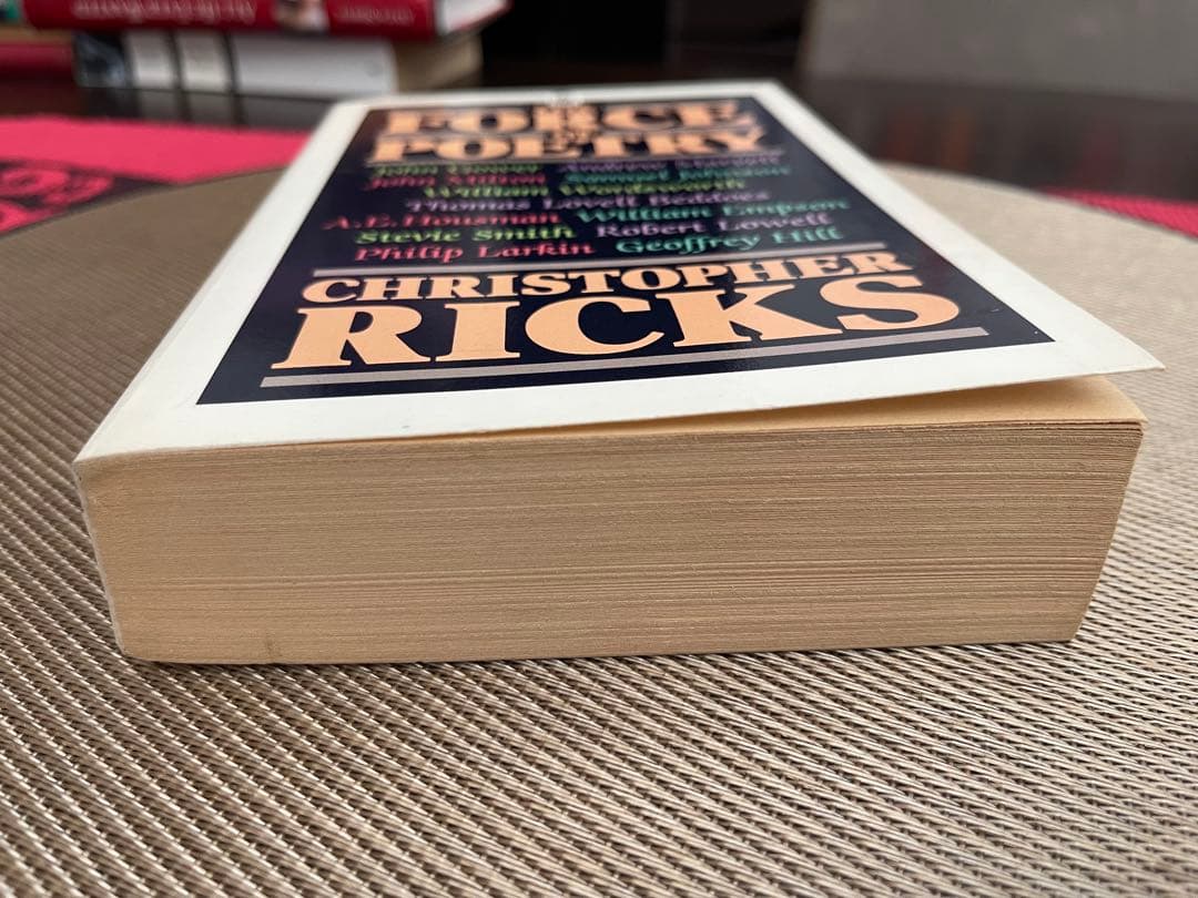 希少 The Force of Poetry Christopher Ricks