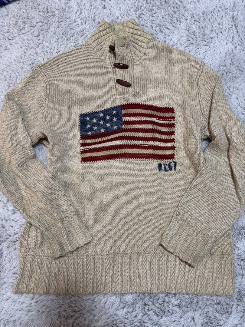2枚セット ラルフローレン アメリカ 国旗 ニット アイコニック 星条旗