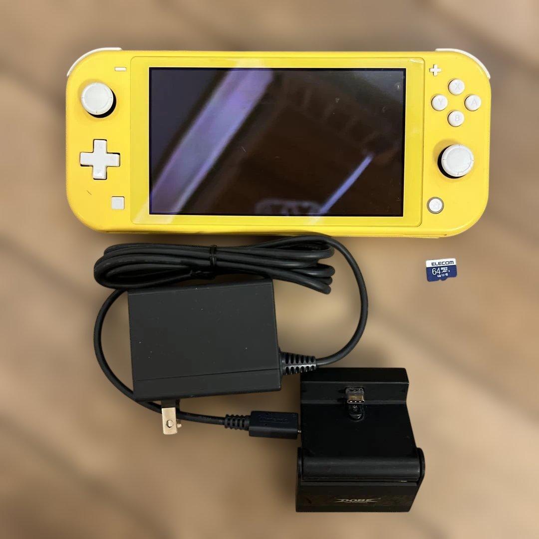 ニンテンドースイッチLite 本体 充電器 64GB microSD付　箱無し Nintendo Switch Lite ターコイズ 本体 充電器付き 箱付き