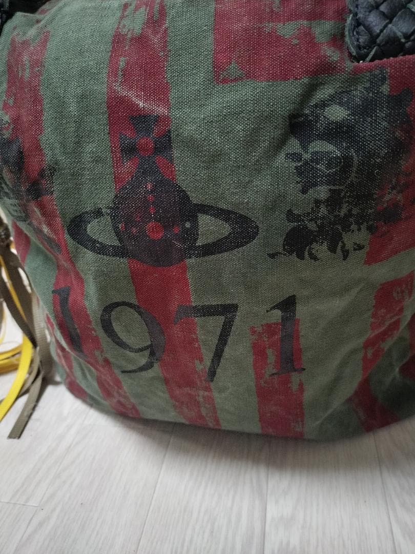 ヴィヴィアン/ヴィンテージ加工再構築ビッグトートバッグ/裏地ネル