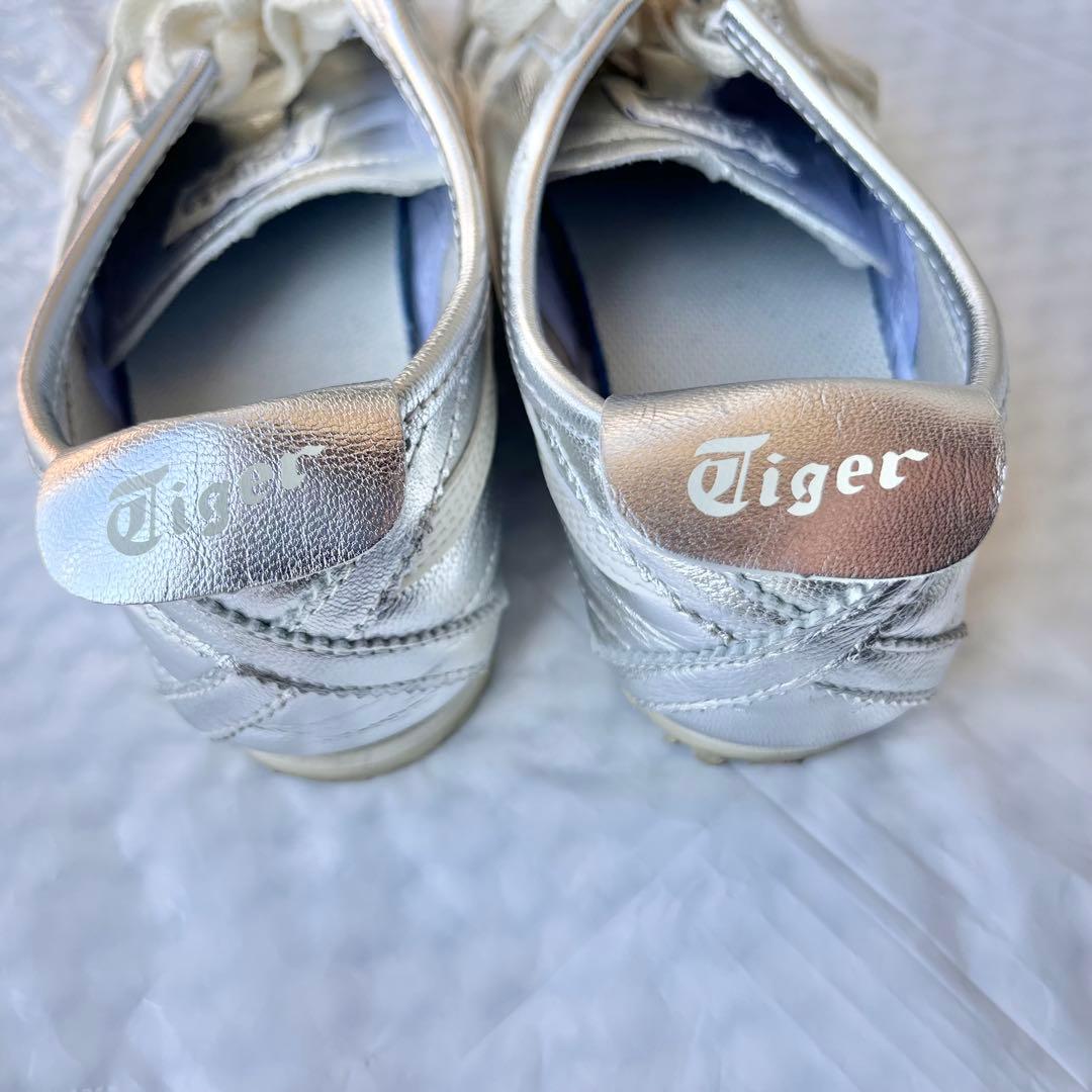 24.5㎝ オニツカタイガー メキシコ66 シルバー オフホワイト