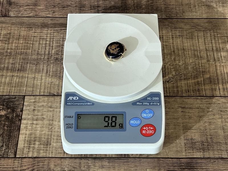 フランス製 リモージュ 七宝焼 K18 枠 ペンダント 兼 ブローチ 9.8g