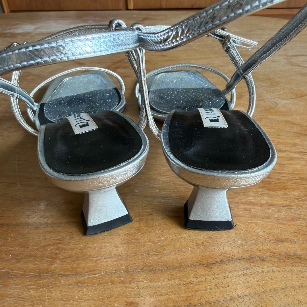 ☆ダイアナ☆シルバー ミュール 約6cmヒール - メルカリ