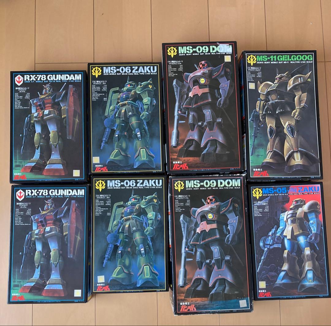 ガンプラ1/100旧キットセット17個セット（リアルタイプMSV等）希少未