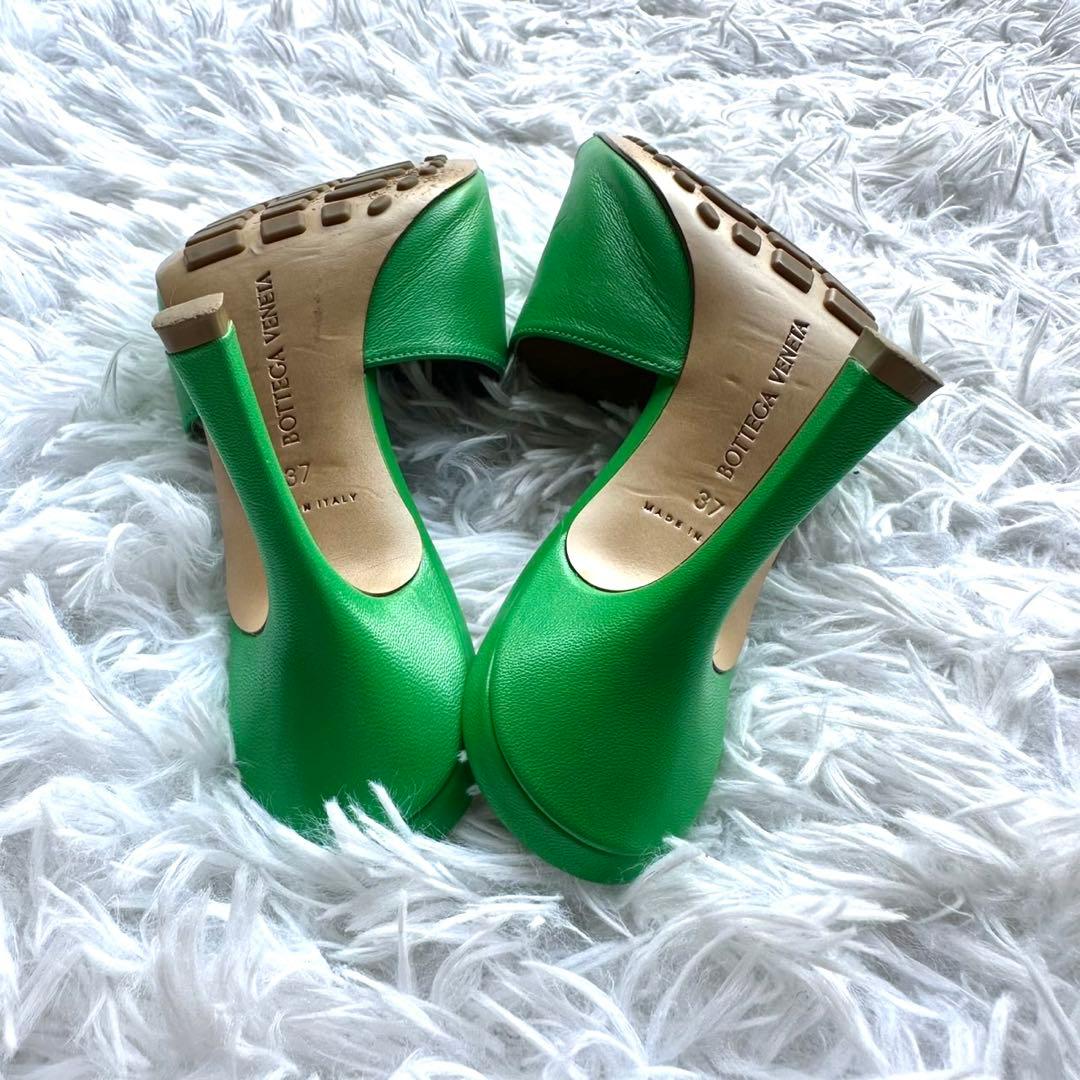 BOTTEGA VENETA サンダル 37 ミュール ラムスキン グリーン - メルカリ