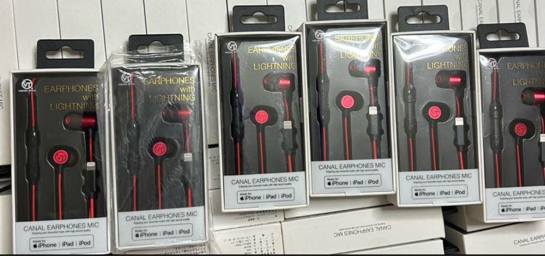 vertex style イヤホン VTH-AP02 レッド　360点〜未使用 VERTEX STYLE（ヴァーテックススタイル） ゲーミングイヤホン 有線