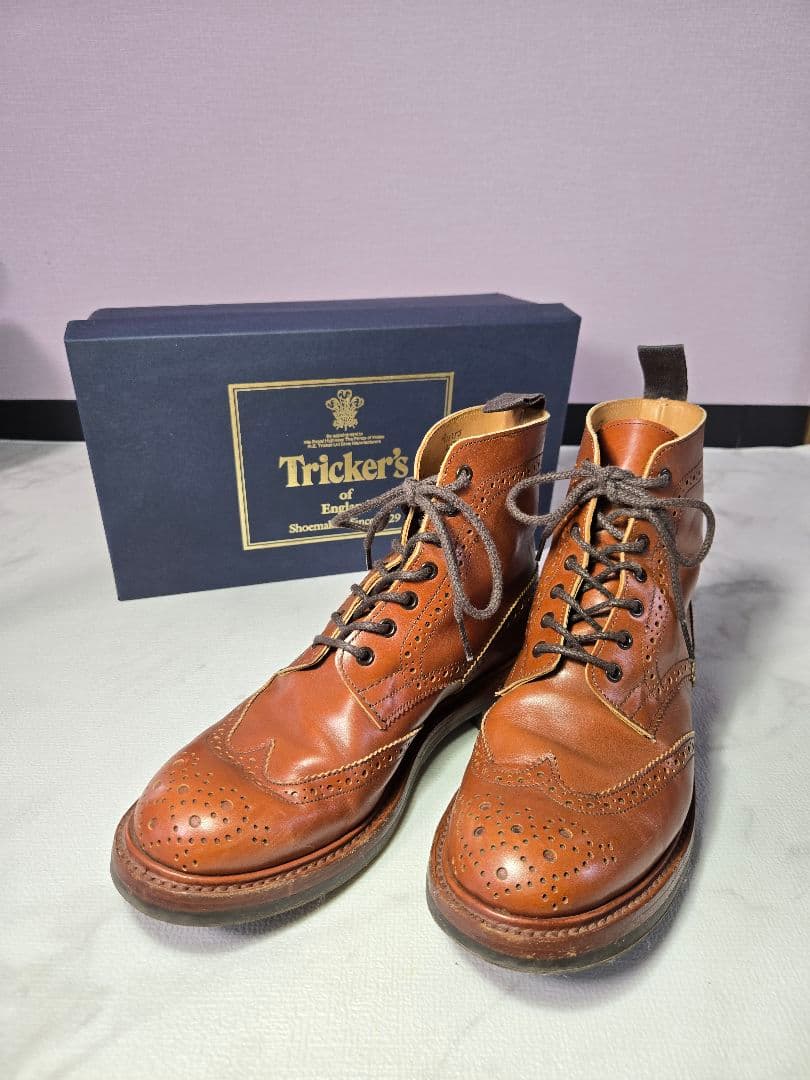 Tricker's トリッカーズ ブーツ L5180 MALTON UK6 トリッカーズ L5180 MALTON(モールトン) カントリーブーツ ウイング