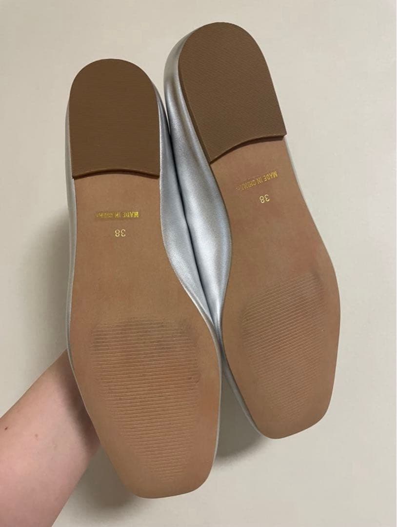 Demi-Luxe BEAMS フラット パンプス シルバー 38