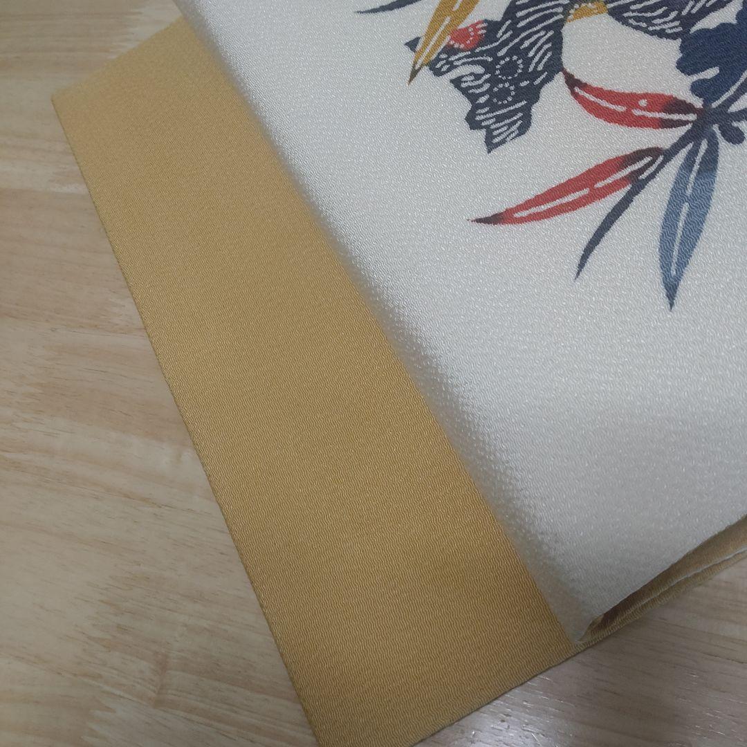 鬼縮緬名古屋帯♥型染め♥辛子色♥ - メルカリ