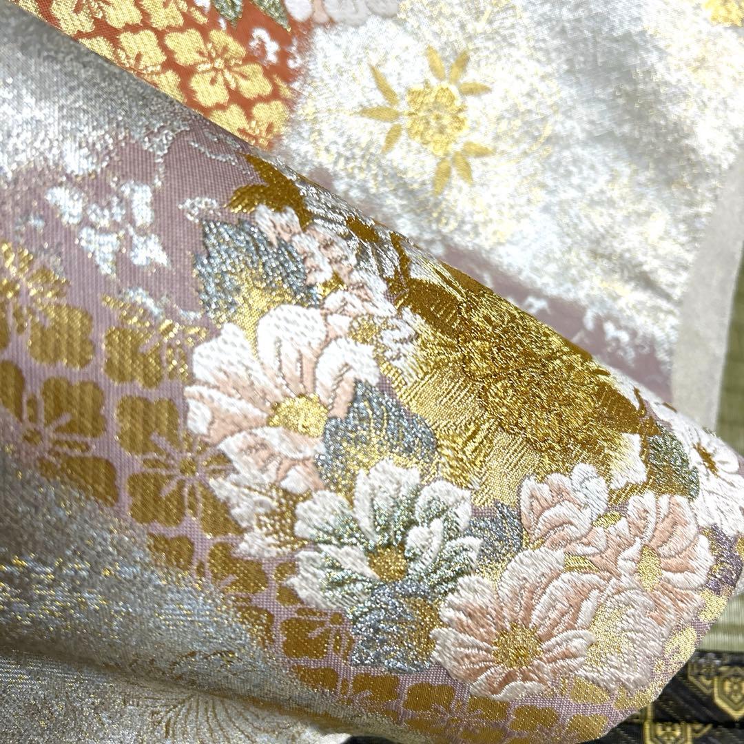 専用ページ　正絹　袋帯《引箔綴　花紋様》