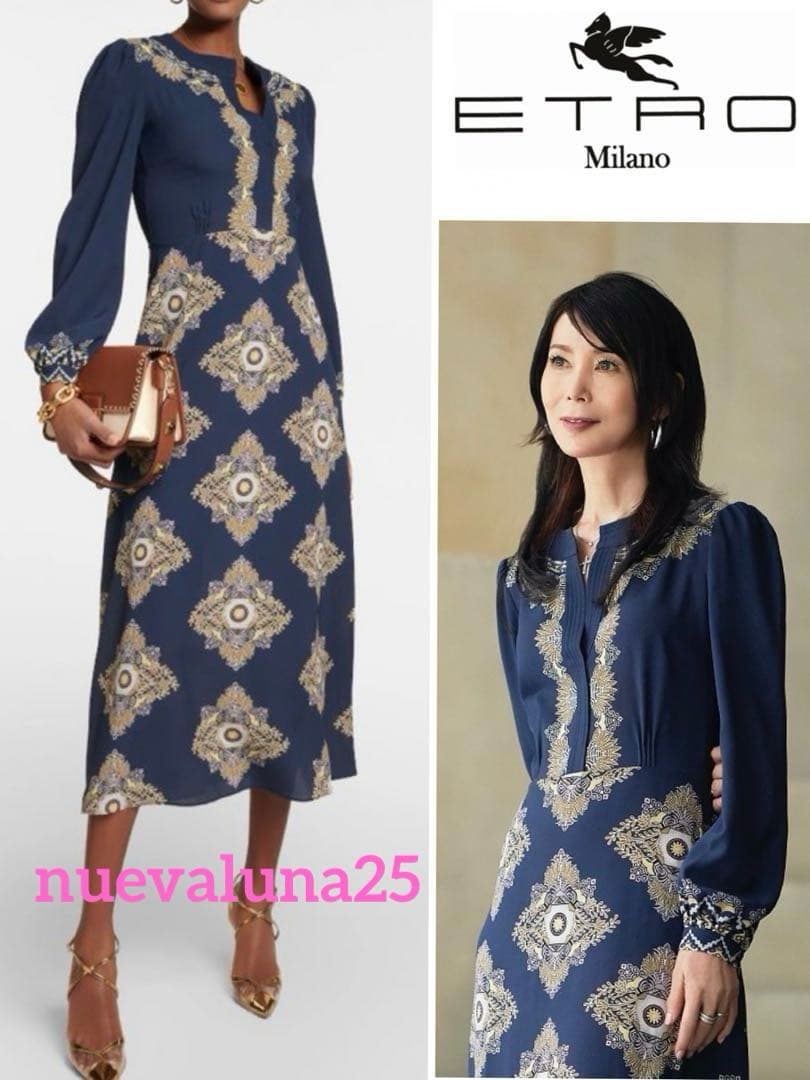 本日終了 値下げ セール☆未使用 ETRO エトロ 春 竹内まりや 上品