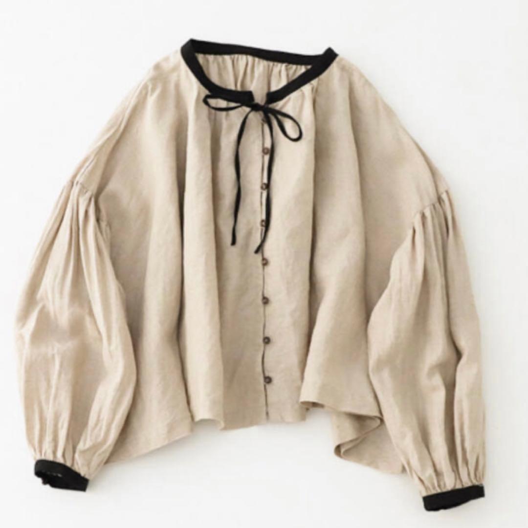 nest Robe ネストローブ リネンショートスモックブラウス