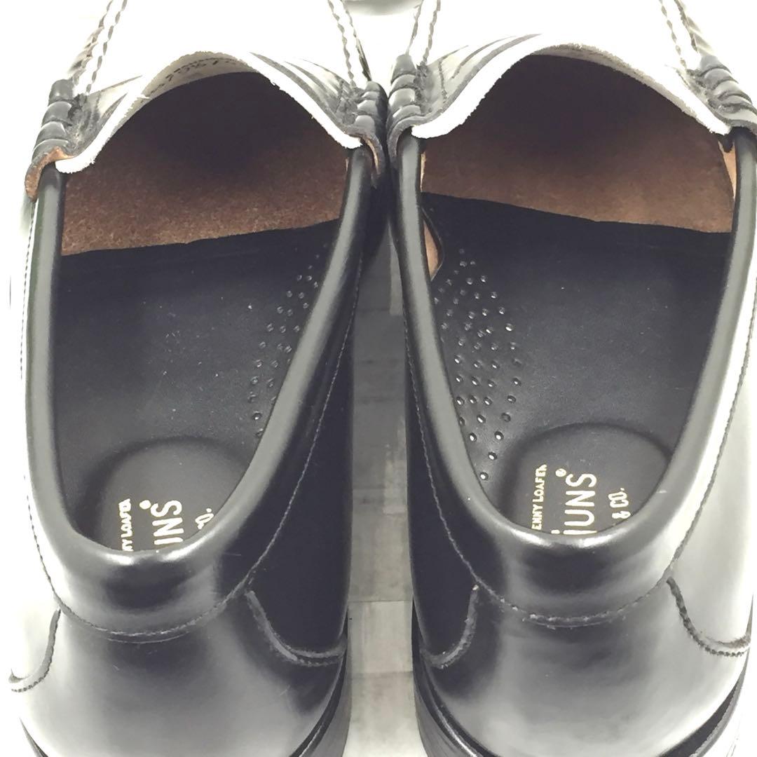 【美品】G.H.BASS ジーエイチバス ペニーローファー 黒/白 27.5cm