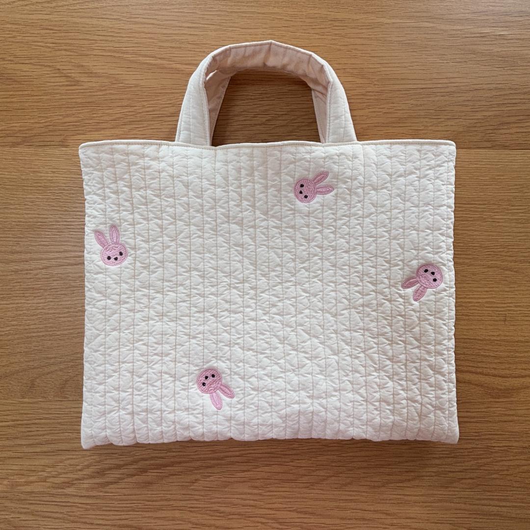 韓国ヌビ レッスンバッグ ♡ 希少！うさぎ柄 刺繍 ヌビバッグ