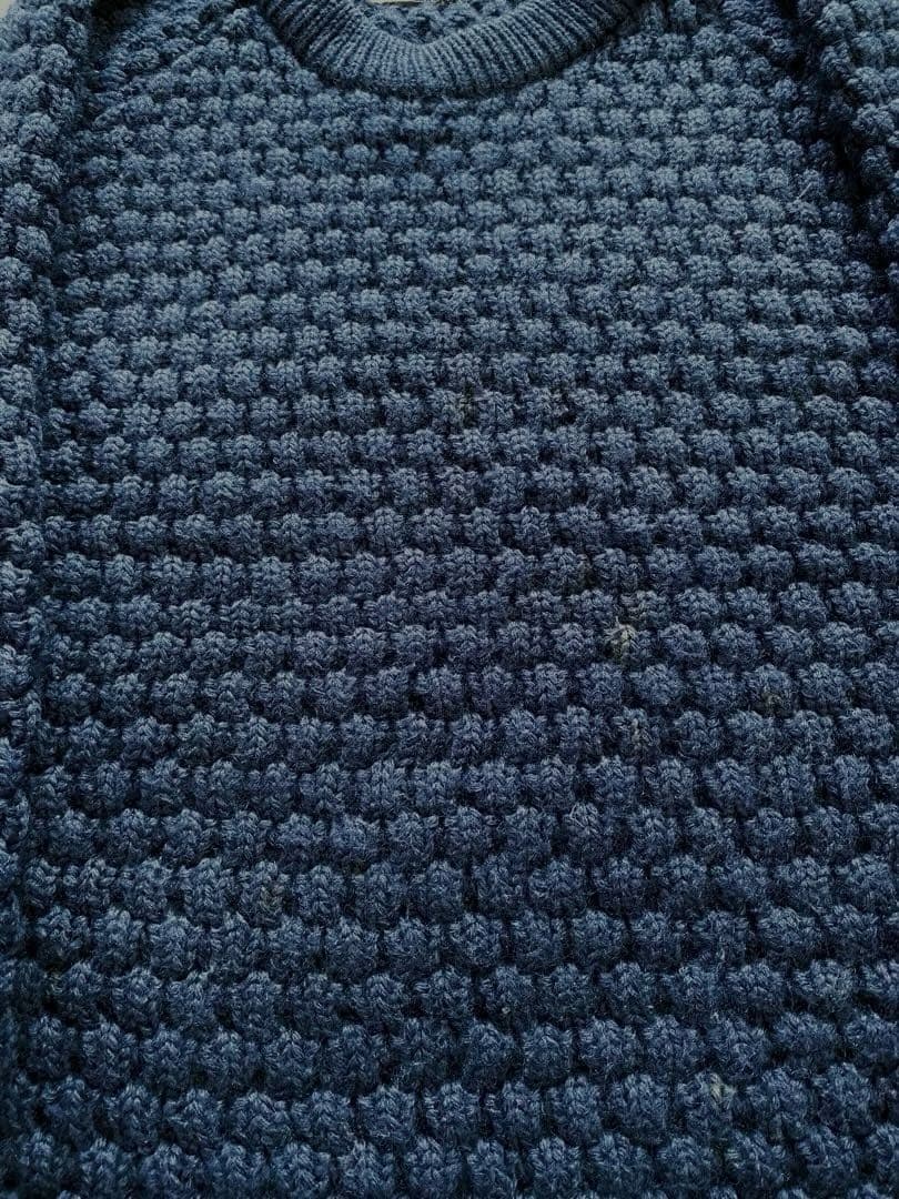 ピーターストーム ポップコーンニットpeter storm 雨降り70sネイビー