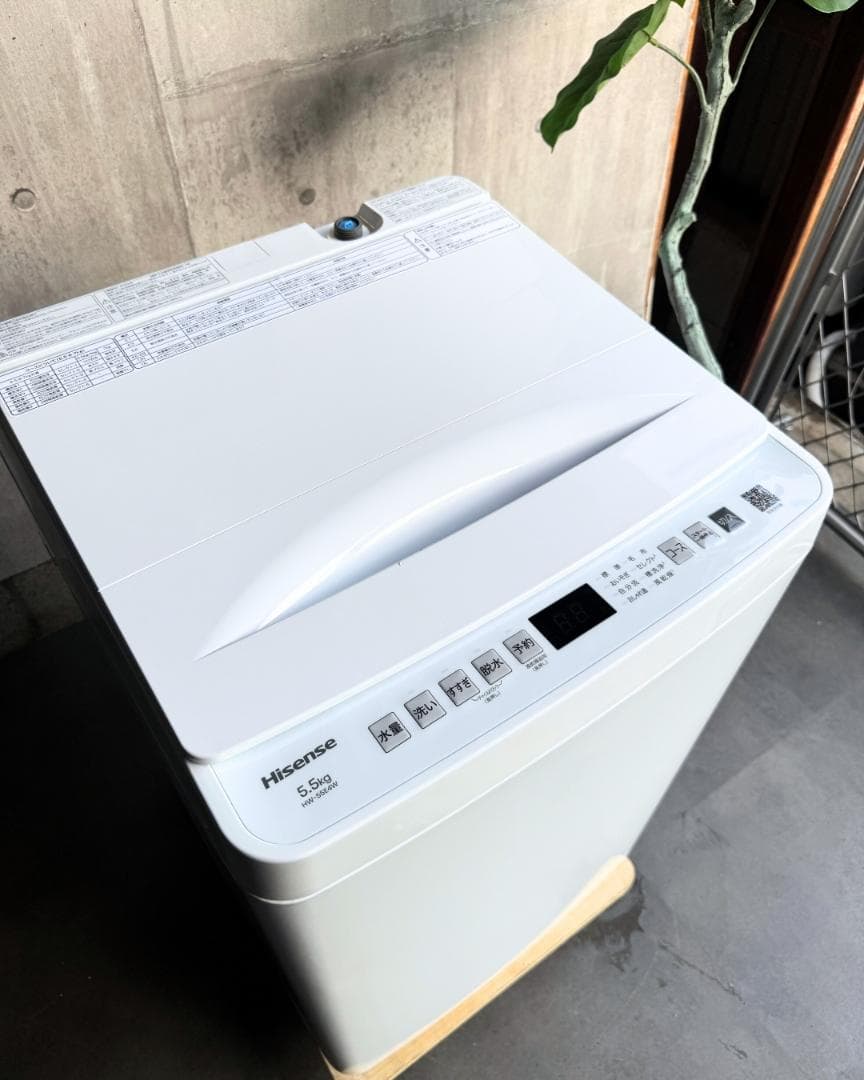 設置まで✨ Hisense 一人暮らし用洗濯機 5.5kg✨ 2025年製⭕️