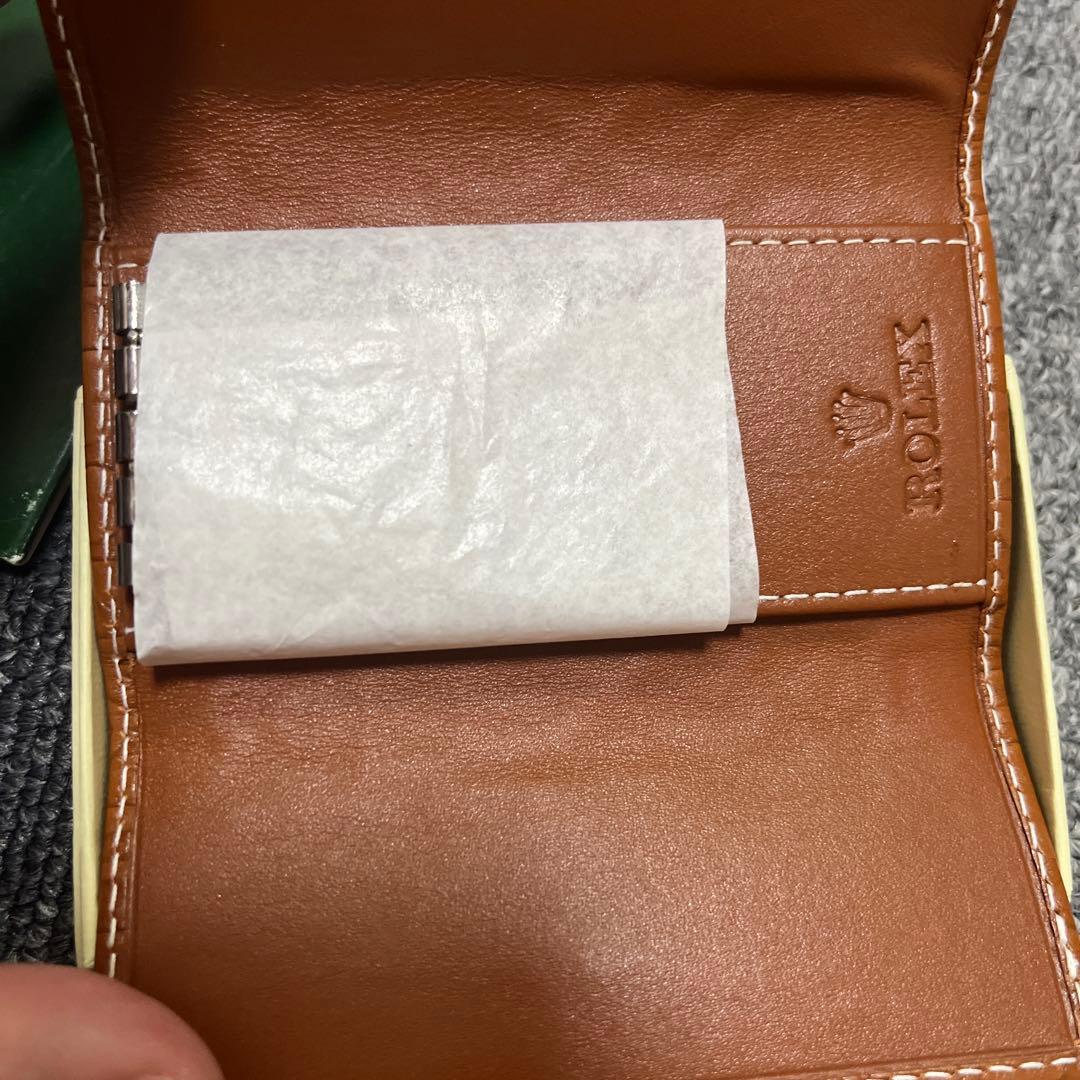 ROLEX ブラウンレザーキーケース+ ハンカチ2枚