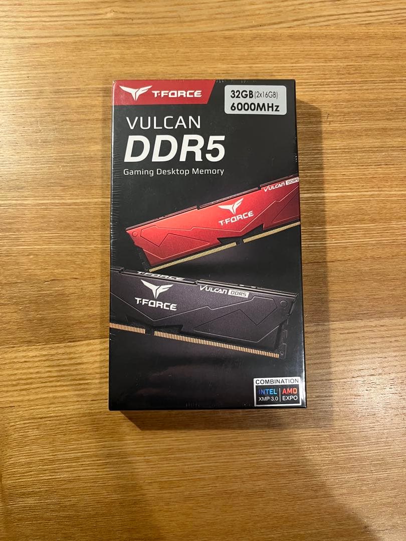 T-FORCE VULCAN DDR5 32GB 6000MHz ブラック TEAMGROUP T-Force Vulcan DDR5 32GB (2x16GB) 6000MHz (PC5-48000