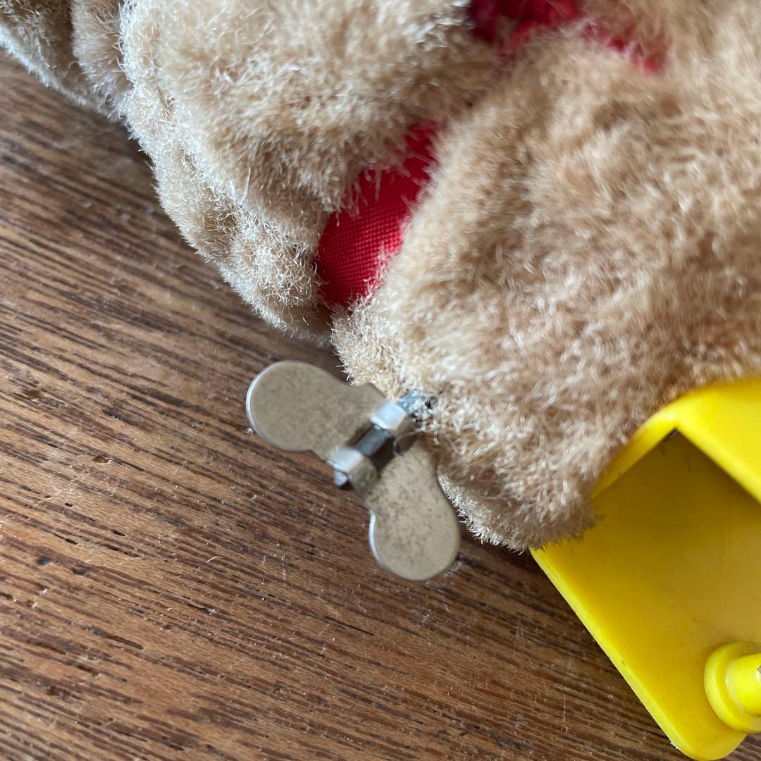 max carl ヴィンテージ ゼンマイ式 編み物をするテディベア 蚤の市