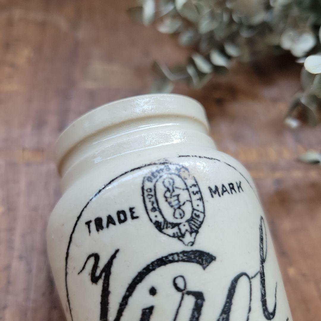 ○美品○【貴重 】Virol ヴァイロール 骨握り陶器アンティークボトル①