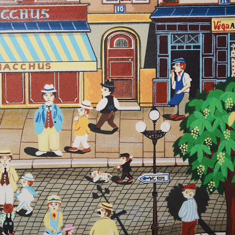 ビン・カシワ BIN KASHIWA パリの夕暮れ 師:ヒロ・ヤマガタ 額装