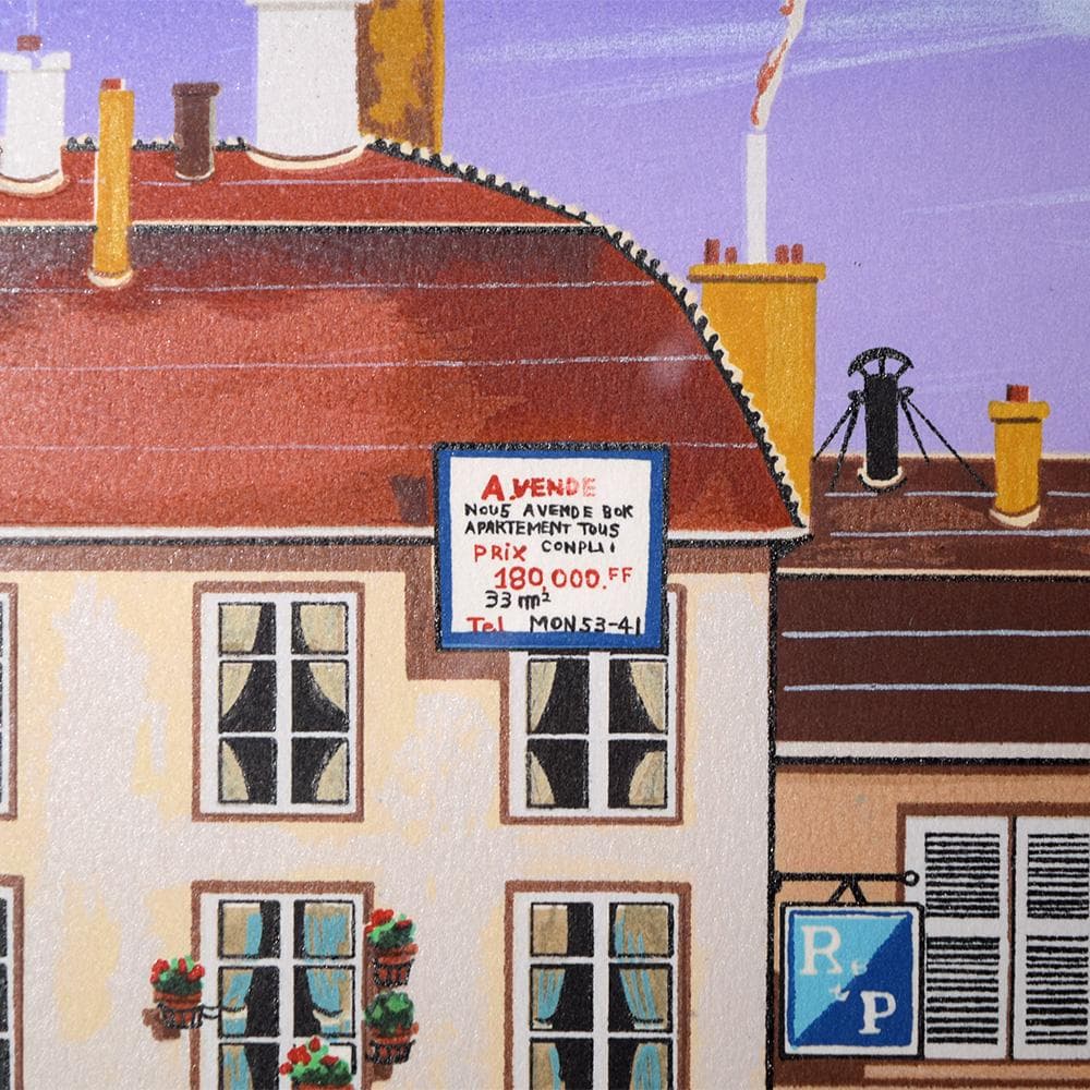 ビン・カシワ BIN KASHIWA パリの夕暮れ 師:ヒロ・ヤマガタ 額装