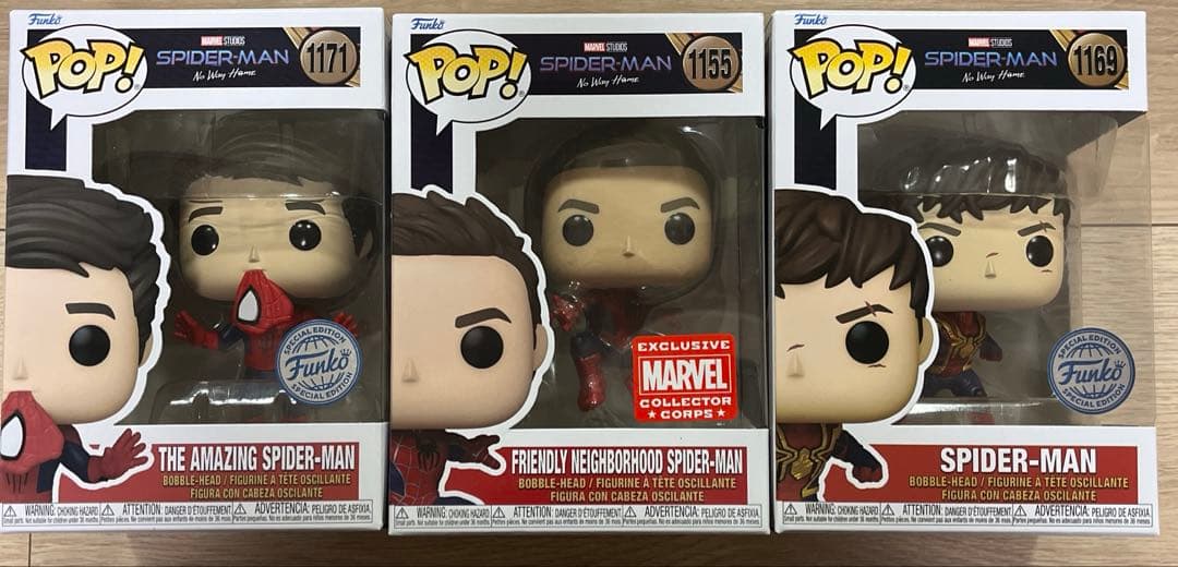 【超希少】Funko スパイダーマン No way  3体セット Funko Pop! Marvel: Spider-Man: No Way Home - Spider-Man, Figures